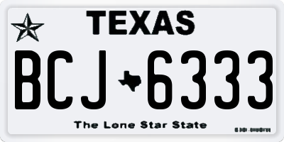 TX license plate BCJ6333