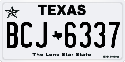 TX license plate BCJ6337
