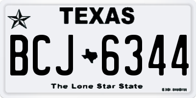 TX license plate BCJ6344