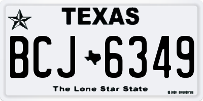 TX license plate BCJ6349