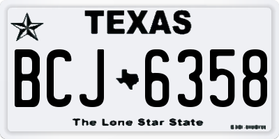 TX license plate BCJ6358