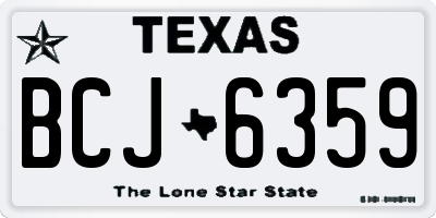 TX license plate BCJ6359
