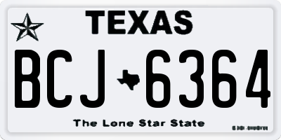 TX license plate BCJ6364