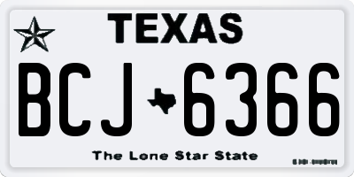 TX license plate BCJ6366