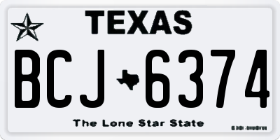 TX license plate BCJ6374