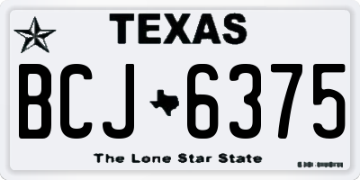 TX license plate BCJ6375