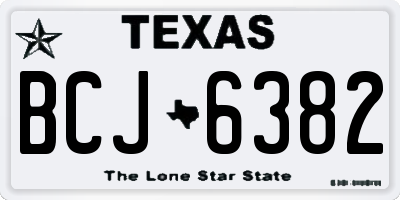 TX license plate BCJ6382