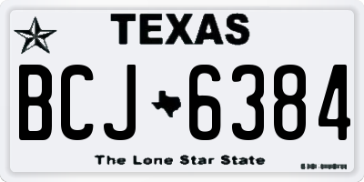 TX license plate BCJ6384