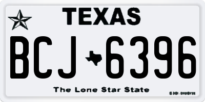 TX license plate BCJ6396