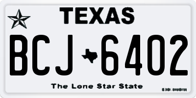 TX license plate BCJ6402
