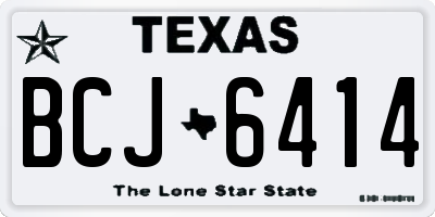 TX license plate BCJ6414