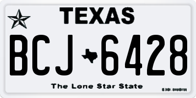 TX license plate BCJ6428