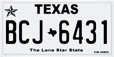TX license plate BCJ6431
