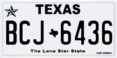 TX license plate BCJ6436