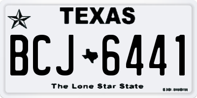 TX license plate BCJ6441
