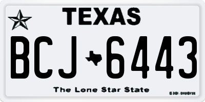 TX license plate BCJ6443