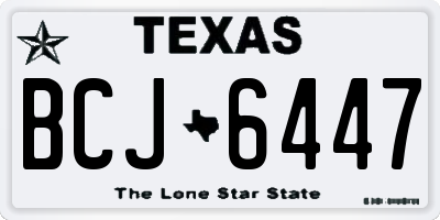 TX license plate BCJ6447