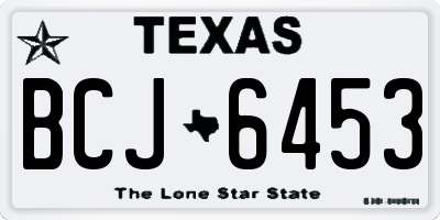 TX license plate BCJ6453