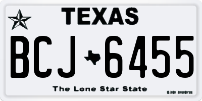 TX license plate BCJ6455