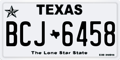 TX license plate BCJ6458