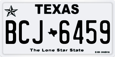 TX license plate BCJ6459