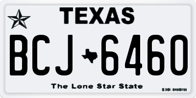TX license plate BCJ6460