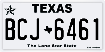 TX license plate BCJ6461