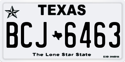 TX license plate BCJ6463