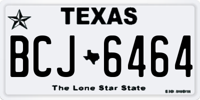 TX license plate BCJ6464