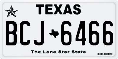 TX license plate BCJ6466