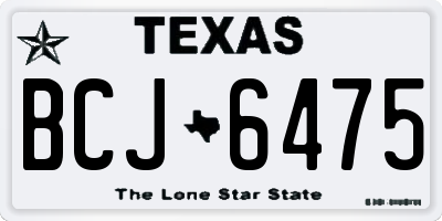 TX license plate BCJ6475