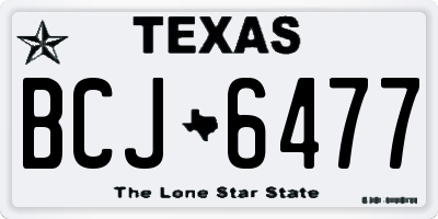 TX license plate BCJ6477