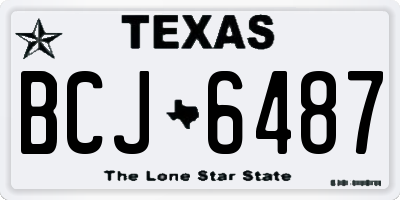 TX license plate BCJ6487