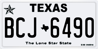 TX license plate BCJ6490