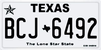 TX license plate BCJ6492