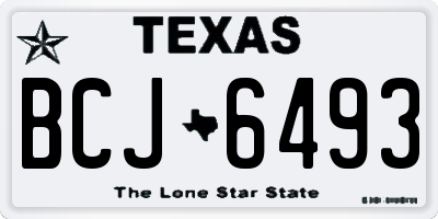 TX license plate BCJ6493