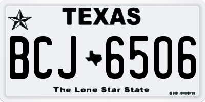 TX license plate BCJ6506