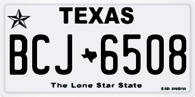 TX license plate BCJ6508