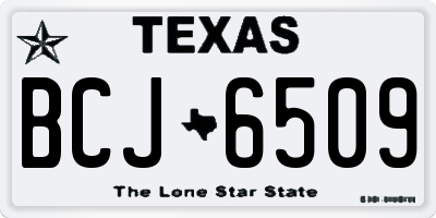 TX license plate BCJ6509