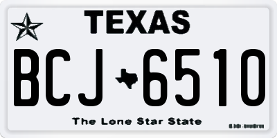 TX license plate BCJ6510