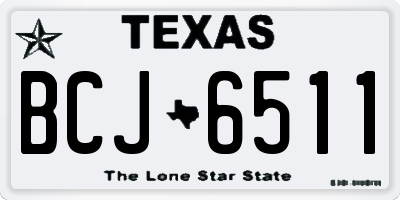 TX license plate BCJ6511