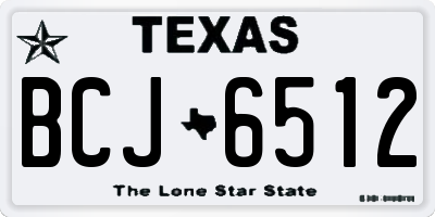 TX license plate BCJ6512