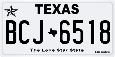 TX license plate BCJ6518
