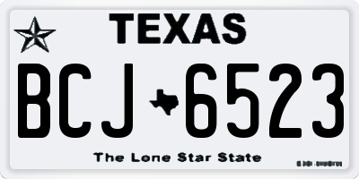 TX license plate BCJ6523