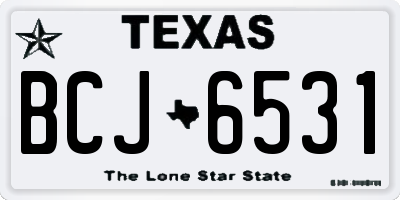 TX license plate BCJ6531