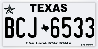 TX license plate BCJ6533