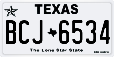 TX license plate BCJ6534