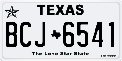 TX license plate BCJ6541