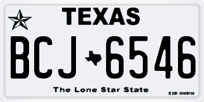 TX license plate BCJ6546