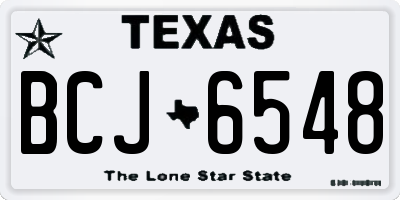 TX license plate BCJ6548